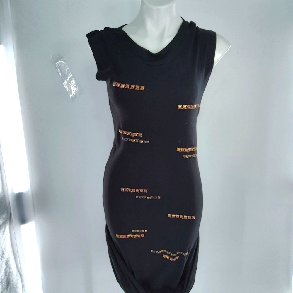 RACHEL ROY SLEEVELESS STUDDED MAXI DRESS MEDIUM